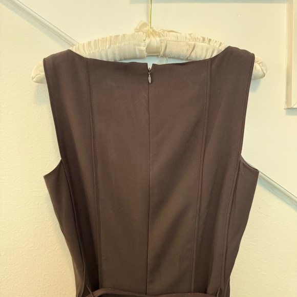 Ann Taylor Brown Midi Sleeveless Dress size 2 - Picture 4 of 5